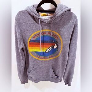 Aviator Nation Venice Rainbow Hoodie Grey